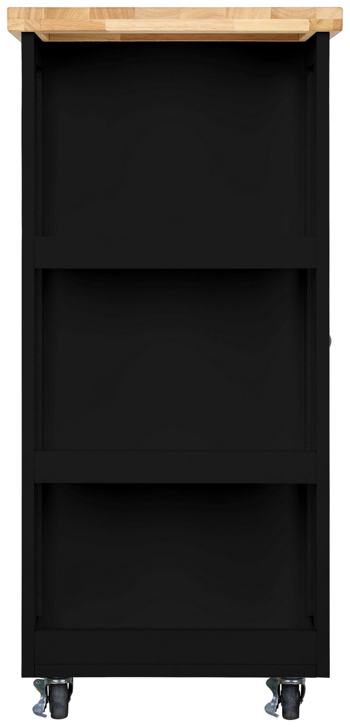 KÜCHENINSEL   in Naturfarben, Schwarz  - Messingfarben/Schwarz, Basics, Glas/Holz (60/90/40cm) - MID.YOU