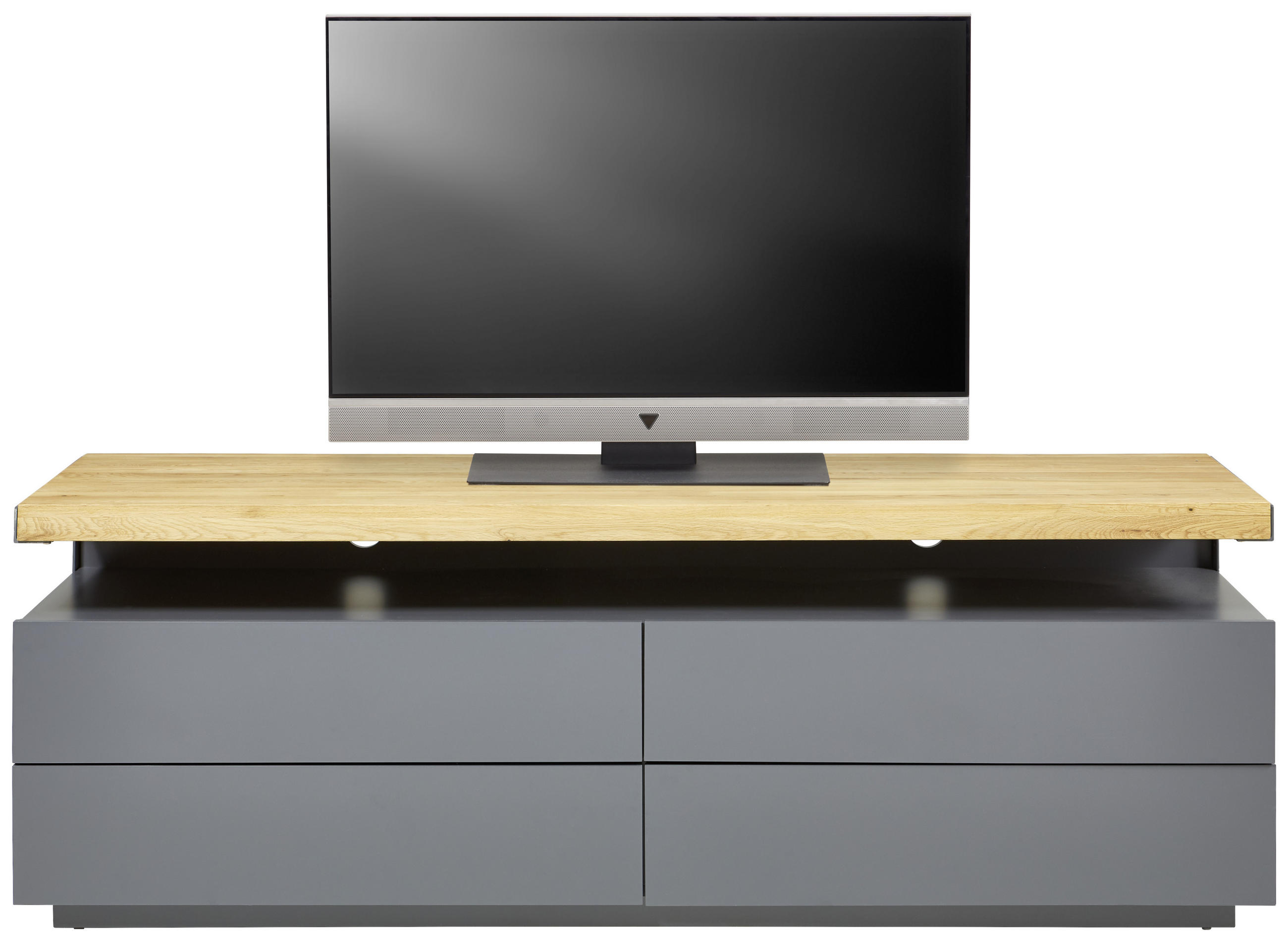 LOWBOARD  in 170/57/47 cm  - Eichefarben/Grau, Design, Holz/Holzwerkstoff (170/57/47cm) - Novel