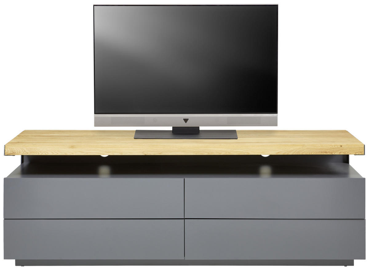 LOWBOARD  in 170/57/47 cm  - Eichefarben/Grau, Design, Holz/Holzwerkstoff (170/57/47cm) - Novel