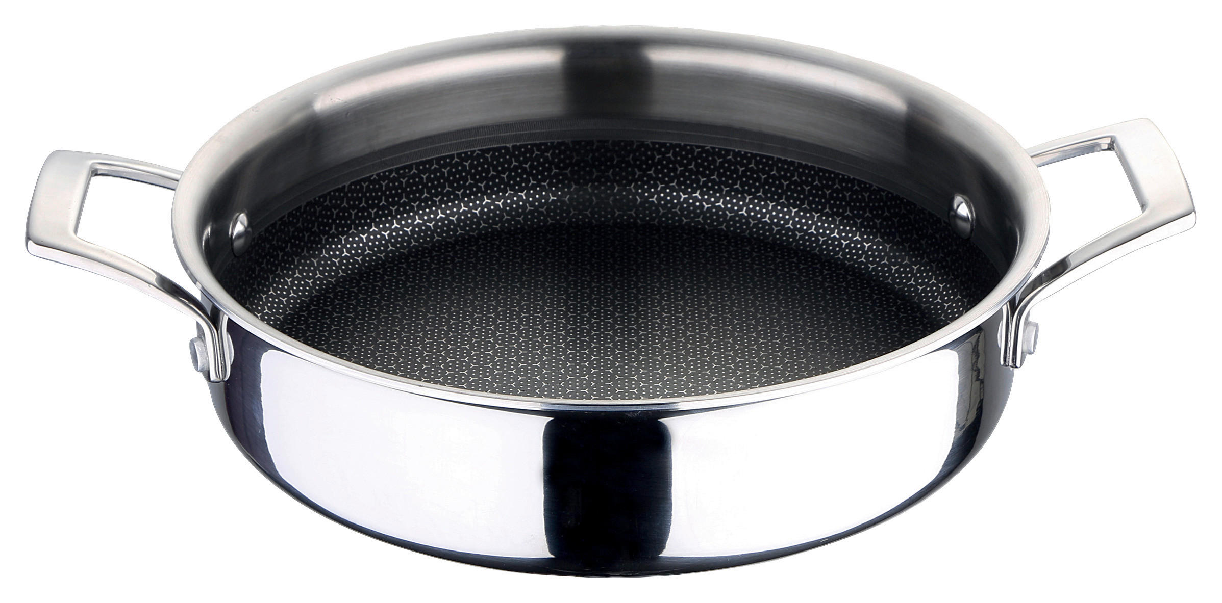SERVIERPFANNE  - Edelstahlfarben/Schwarz, Basics, Metall (39/30/10cm) - Masterpro