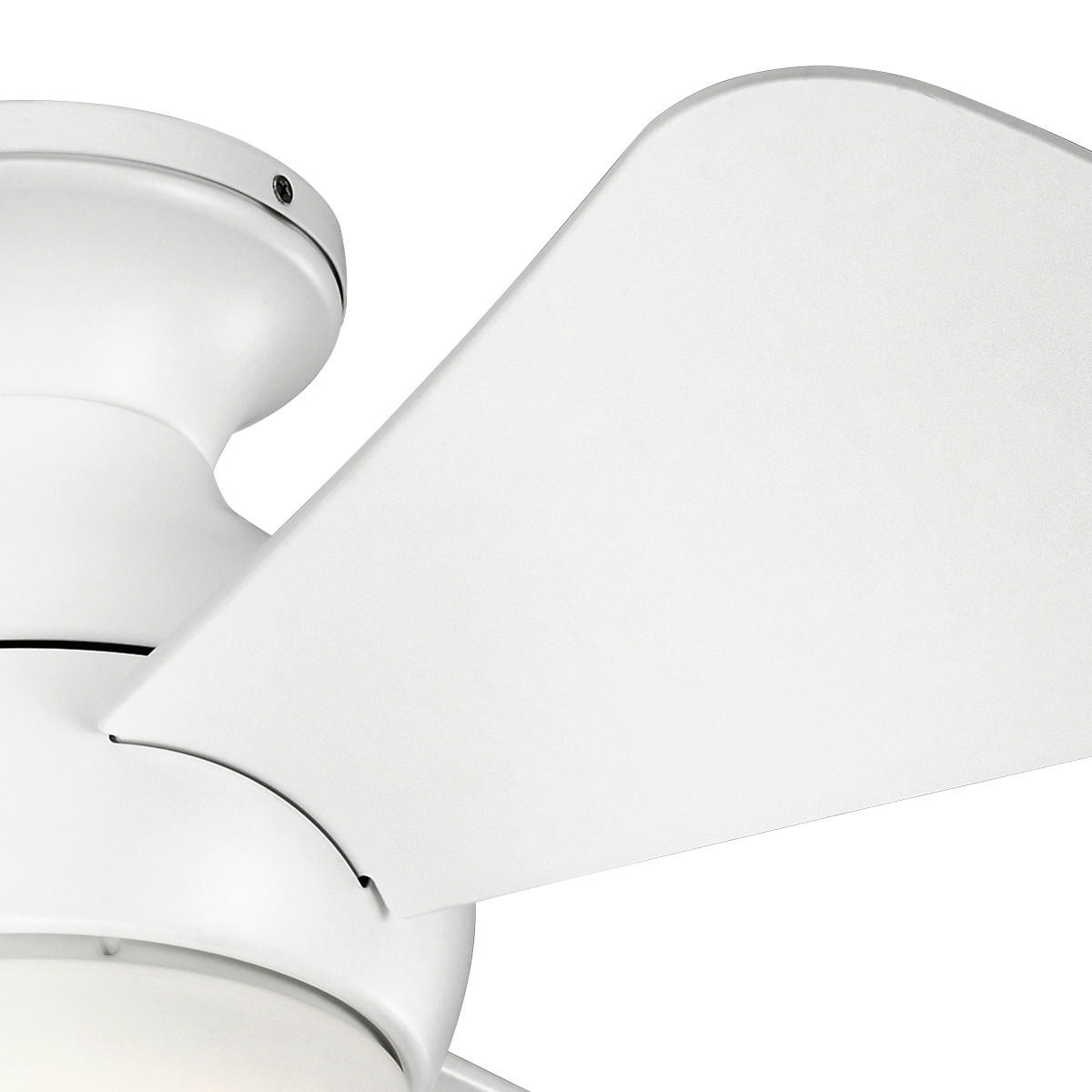 Ventilator mit Beleuchtung Elstead Sola 86/28 cm   - Weiß, KONVENTIONELL, Kunststoff/Metall (86/28cm) - Elstead Lighting