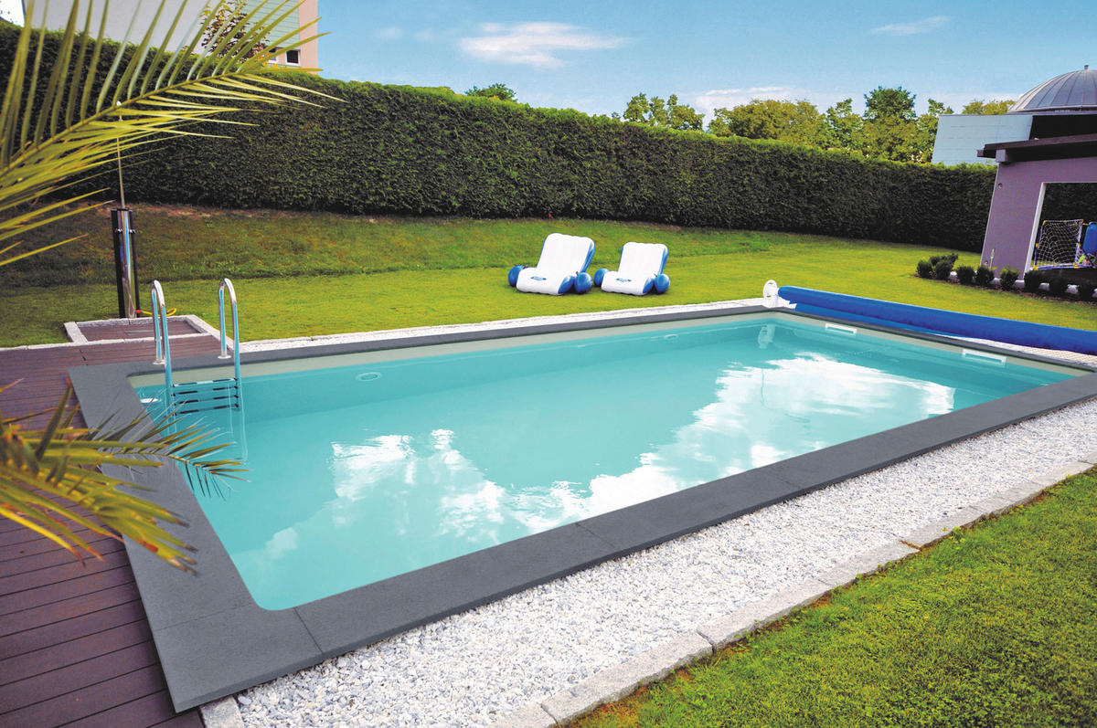 POOL KWAD PLUS GRAN CANARIA 700/350/150 cm  - Blau, Basics, Kunststoff (700/350/150cm)