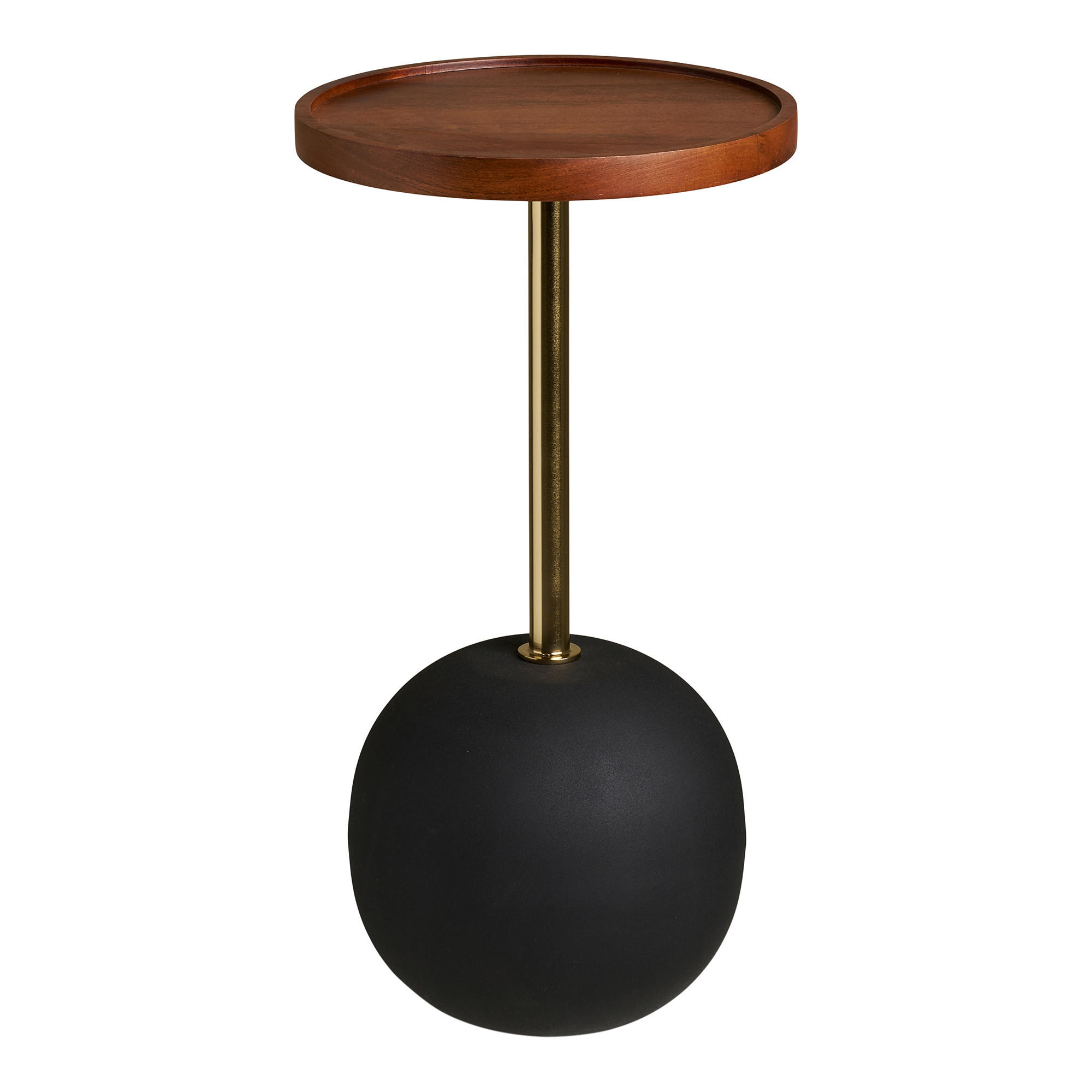 BEISTELLTISCH in Holz 30/30/56 cm  - Schwarz/Braun, Design, Holz/Metall (30/30/56cm) - MID.YOU