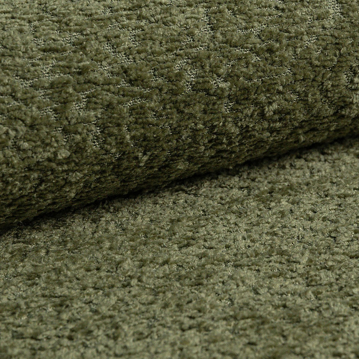 BIGSOFA Chenille Olivgrün  - Schwarz/Olivgrün, MODERN, Kunststoff/Textil (235/73/103cm) - Carryhome