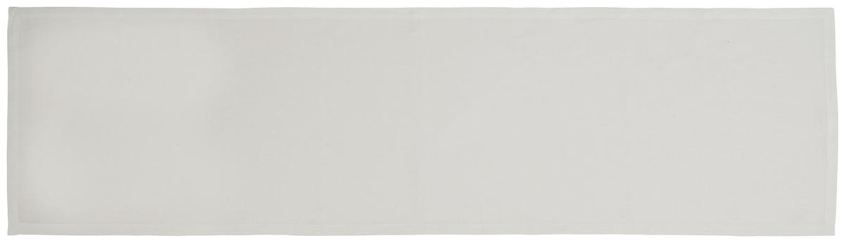 TISCHLÄUFER Textil Leinenoptik Weiß 40/150 cm  - Weiß, Basics, Textil (40/150cm) - Novel