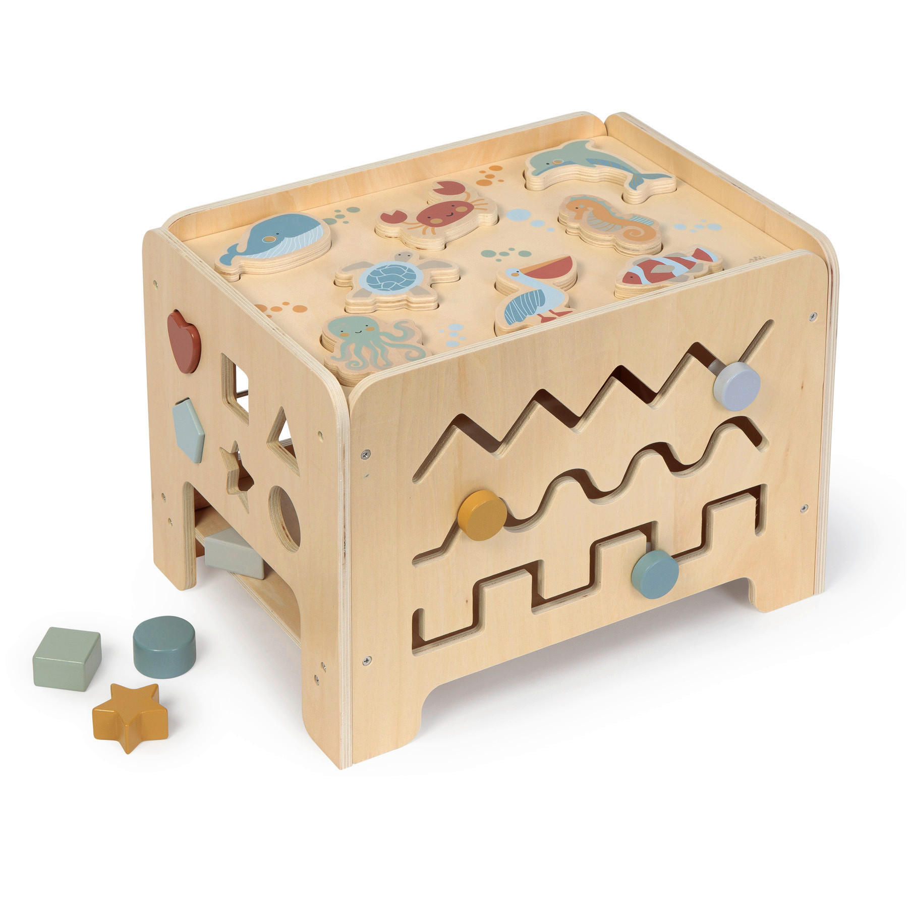 MOTORIKSPIEL ABELIA-OCEAN - Naturfarben, Basics, Holz/Textil (42/32/32cm) - MUSTERKIND