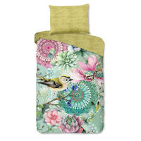 BETTWÄSCHE HIP Satin 140/200 cm  - Hellgelb/Mintgrün, Design, Textil (140/200cm)