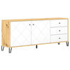 SIDEBOARD Bilbao 183,4/75,2/40 cm 3 Schublade(n)  - Schwarz/Weiß, Design, Holzwerkstoff/Metall (183,4/75,2/40cm) - Boxxx