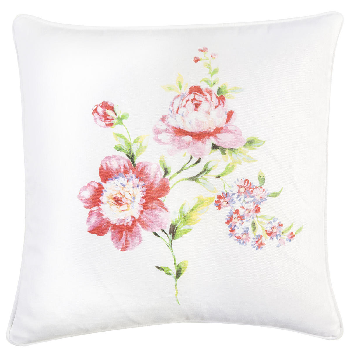 ZIERKISSEN 45/45 cm  - Rosa/Weiß, Basics, Textil (45/45cm)