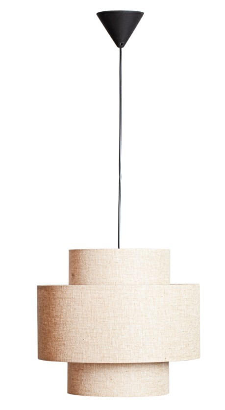 HÄNGLAMPA 40/35 cm  - beige, Klassisk, textil (40/35cm) - Cottex