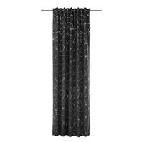 SCHLAUFENVORHANG blickdicht  - Schwarz, Basics, Textil (135/245cm)