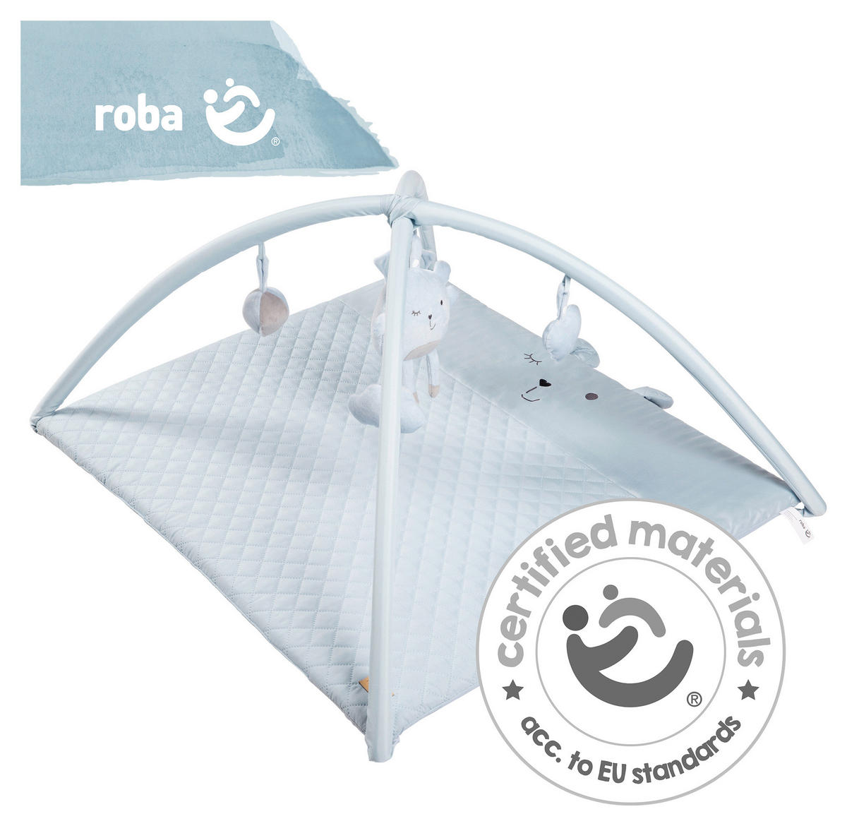 Krabbeldecke Roba Style  - Hellblau, Konventionell, Textil (85/45/75cm) - Roba