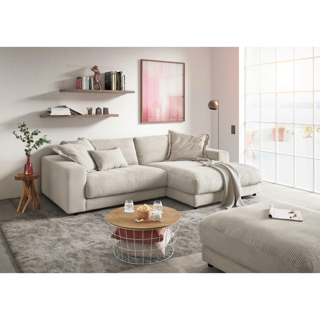 Thumbnail - Pure Home Lifestyle Hocker, Hellgrau, Textil, quadratisch, 100x86x100 cm, Blauer Engel, Goldenes M, Oeko-Tex® Standard 1...