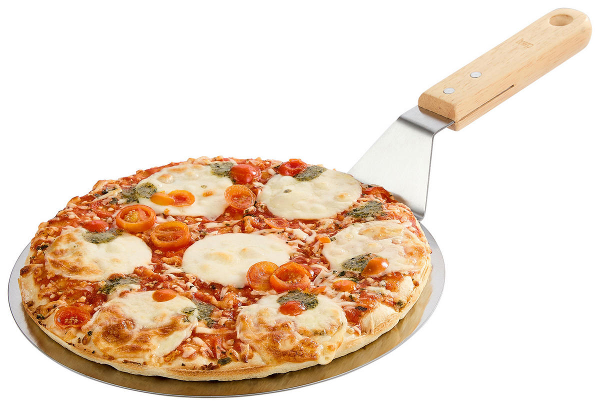 PIZZASCHAUFEL - Edelstahlfarben/Naturfarben, Basics, Holz/Metall (25,5cm) - Homeware Profession.