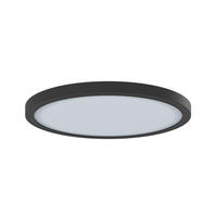 LED-DECKENLEUCHTE Giga 29,3/2,8 cm   - Schwarz, Basics, Kunststoff (29,3/2,8cm) - Novel