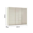 SCHWEBETÜRENSCHRANK  in Champagner  - Champagner, KONVENTIONELL, Glas/Holzwerkstoff (242/223/68cm) - Novel