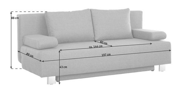 SCHLAFSOFA  in Grau  - Chromfarben/Grau, Design, Textil/Metall (197/88/89cm) - Xora