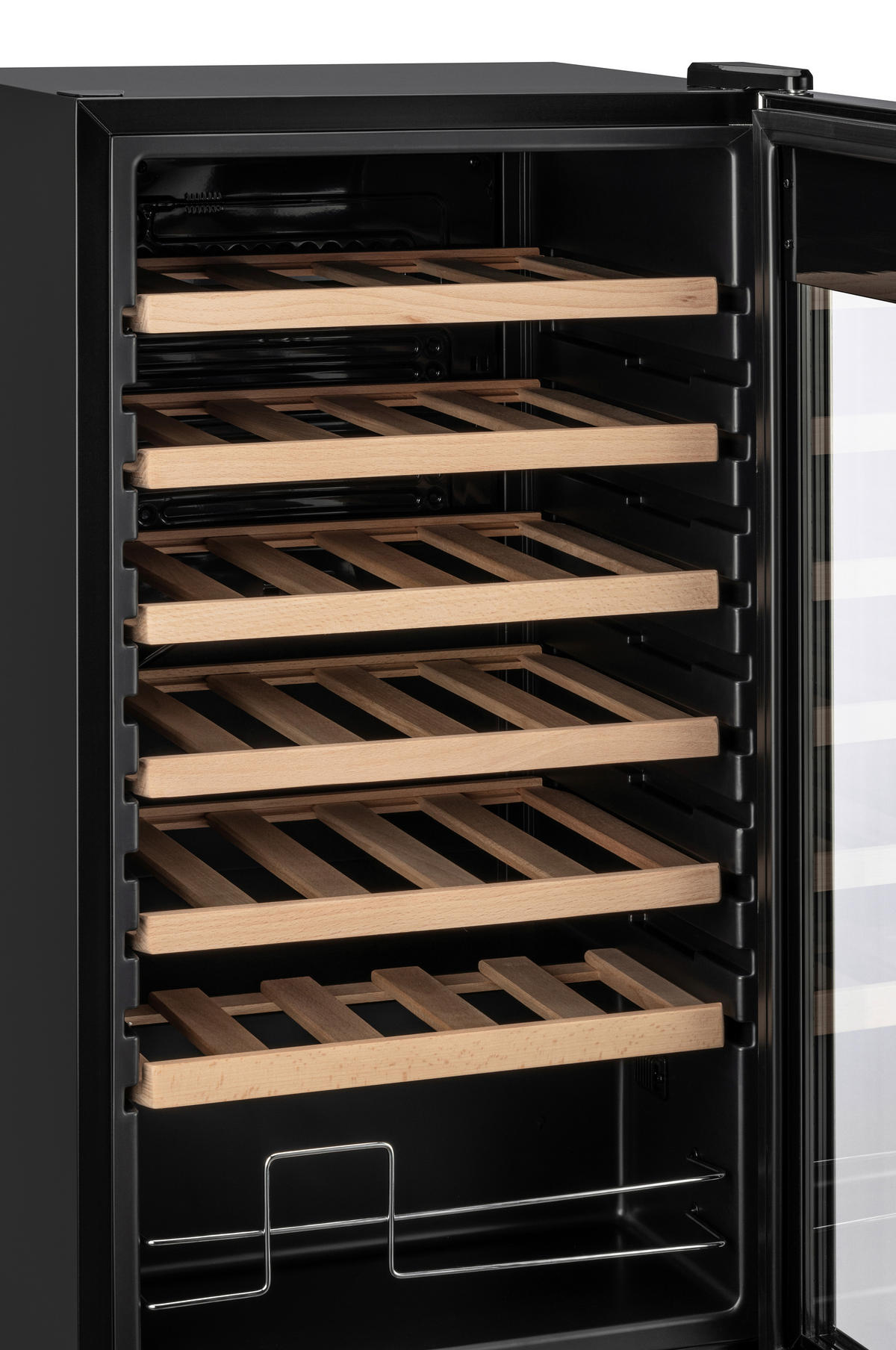 WEINKÜHLSCHRANK  - Edelstahlfarben/Schwarz, Basics, Glas/Holz (47,7/47.6/84.2cm) - Atrigo
