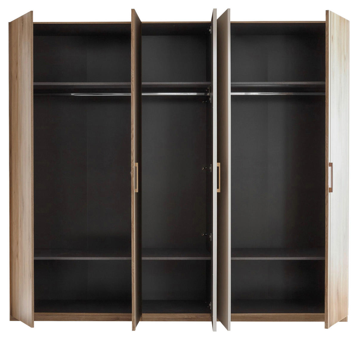 DREHTÜRENSCHRANK in Eichefarben, Kaschmir  - Kaschmir/Eichefarben, Konventionell, Holz/Holzwerkstoff (250/225,5/60cm) - Xora