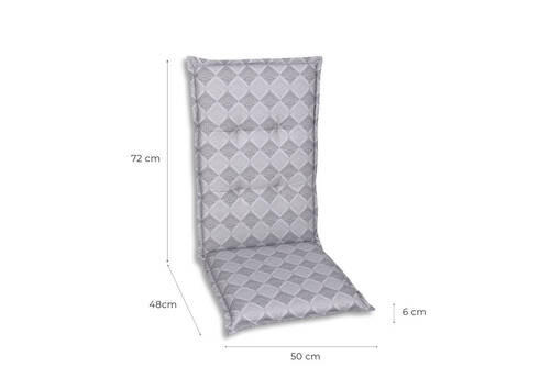 SZÉKPÁRNA szürke rombusz  - szürke, Konventionell, textil (50/6/120cm)