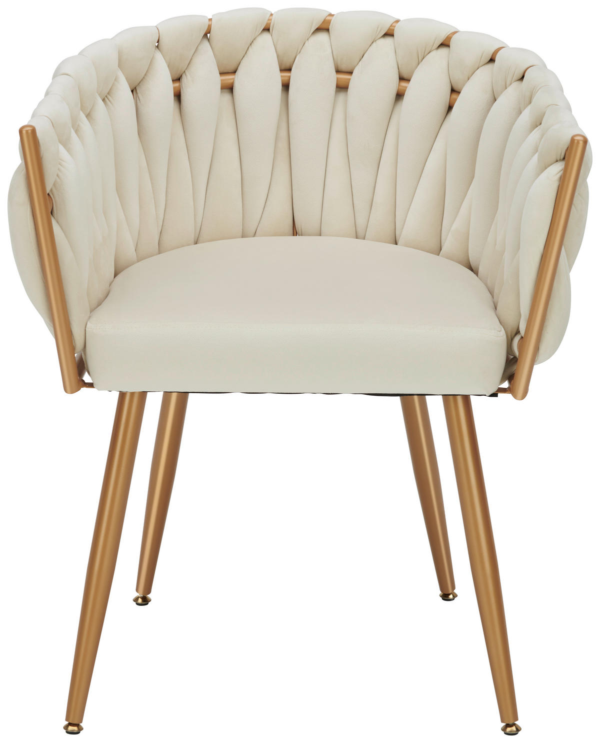ŽIDLE S PODRUČKAMI, samet, béžová - barvy zlata/béžová, Lifestyle, kov/textil (60/78/55cm) - Ambia Home
