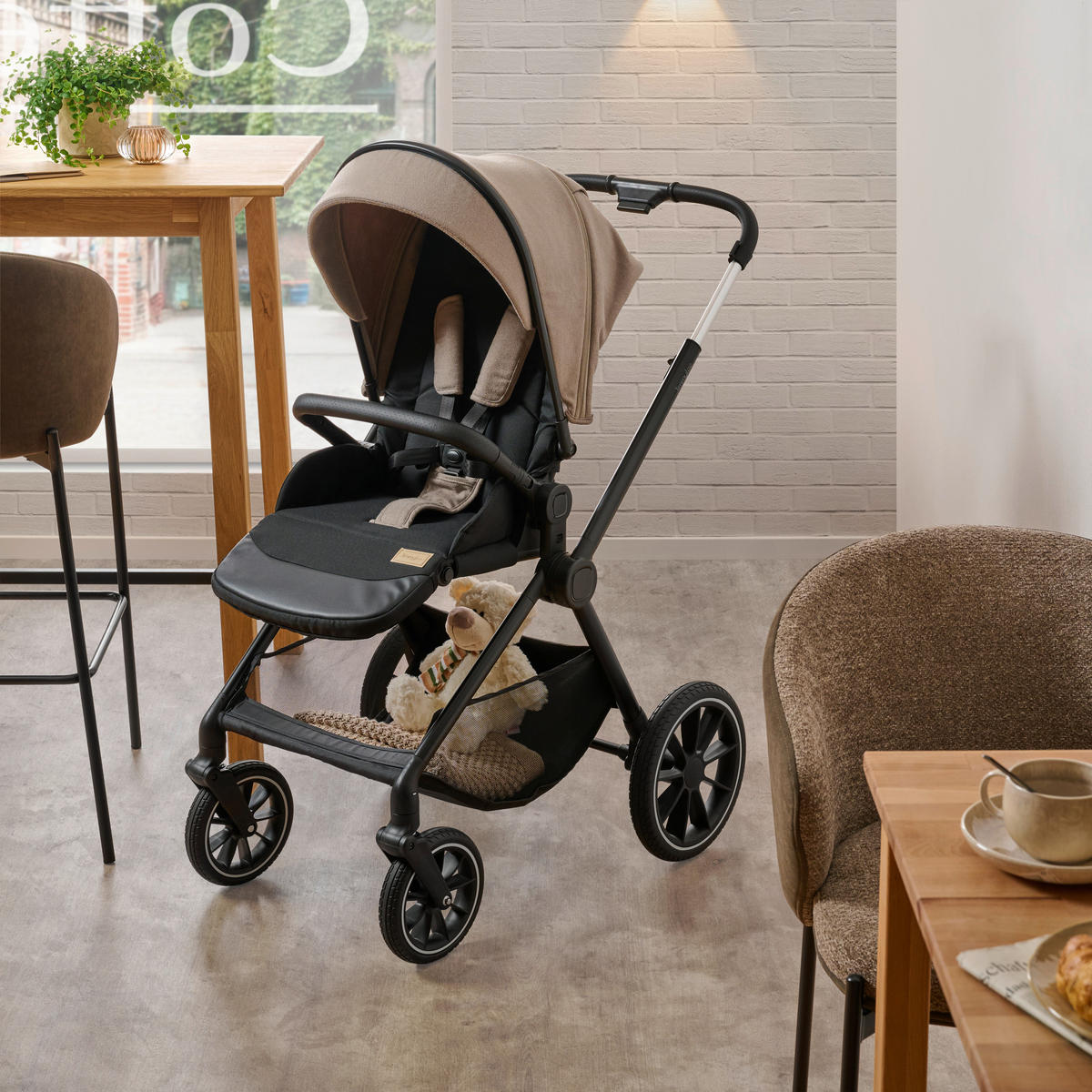 BARNVAGNSSET  - beige/svart, Trend, metall/textil (73/61/110cm) - Jimmylee