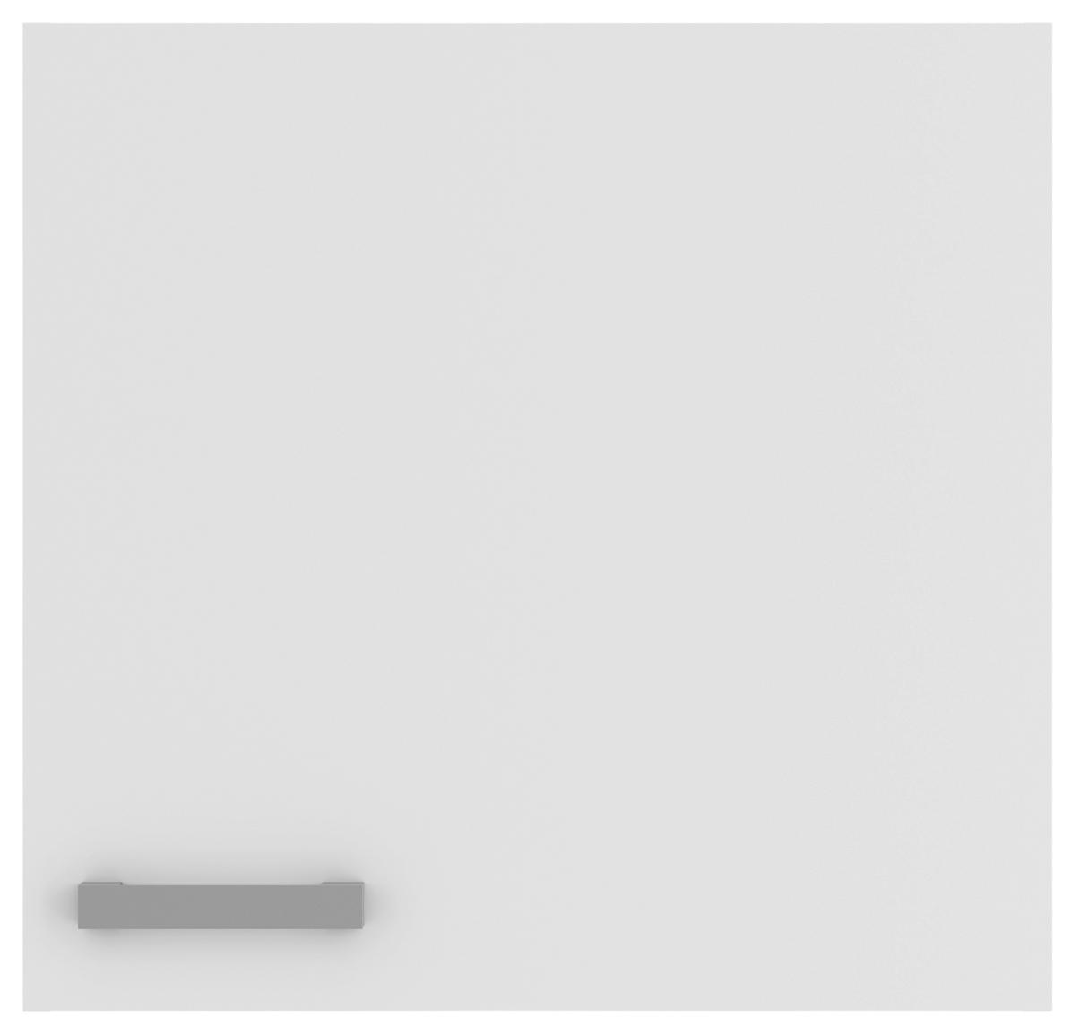 KÜCHENOBERSCHRANK 60/57,6/34,6 cm  in Weiß  - Alufarben/Weiß, Basics, Holzwerkstoff/Metall (60/57,6/34,6cm) - Optifit