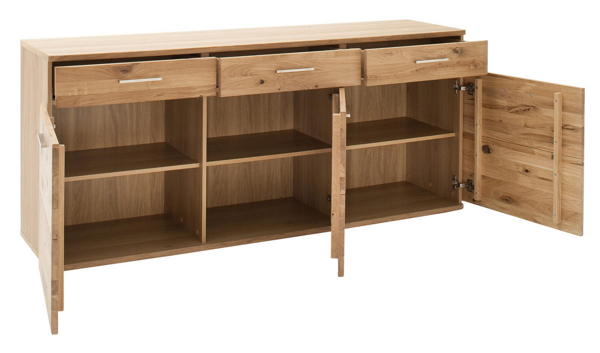 SIDEBOARD  in 180/78/44 cm  - Eichefarben/Schwarz, Design, Holz/Holzwerkstoff (180/78/44cm) - Livetastic