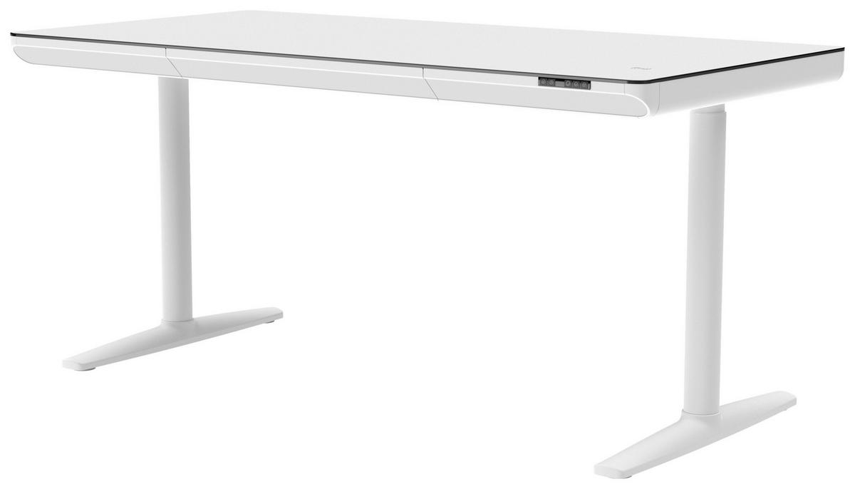 SCHREIBTISCH 160/80/73-118 cm  in Weiß  - Weiß, Design, Holzwerkstoff/Kunststoff (160/80/73-118cm) - Novel