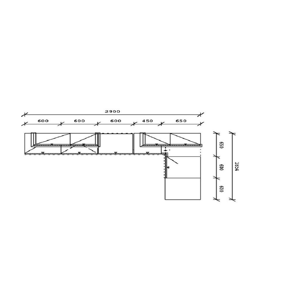 Thumbnail - Impuls Eckküche IP 4250, Graphit, Metall, 4 Schublade(n) Schubladen, L-Form, 290.0x185.4 cm, Made in Germany, seitenverk...