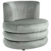 DESIGNSESSEL Magari Flachgewebe Hellblau    - Edelstahlfarben/Hellblau, Trend, Textil/Metall (90/82/85cm) - Livetastic