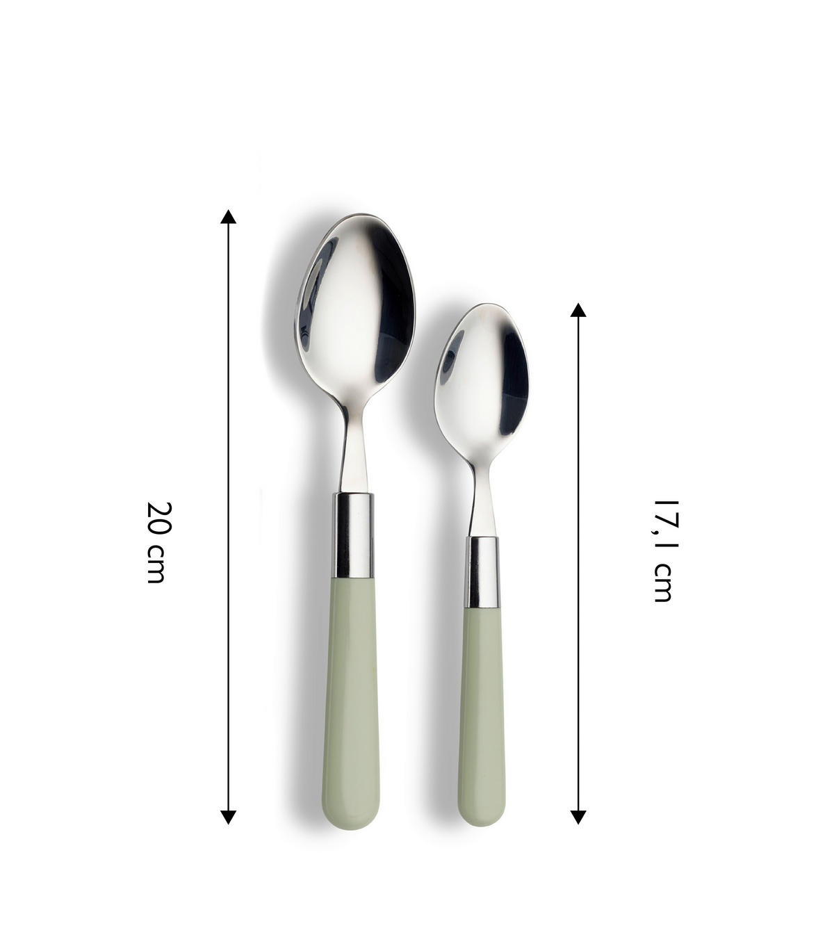 BESTECKSET Bistro 16-teilig Edelstahl  - Grün, Design, Kunststoff/Metall - Echtwerk