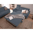 3-SITZER-SOFA in Flachgewebe Blau  - Chromfarben/Blau, Design, Textil/Metall (195/83/85cm) - Xora