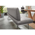 SITZBANK in Metall, Textil Grau, Schwarz  - Schwarz/Grau, Design, Textil/Metall (195/87/65cm) - Dieter Knoll