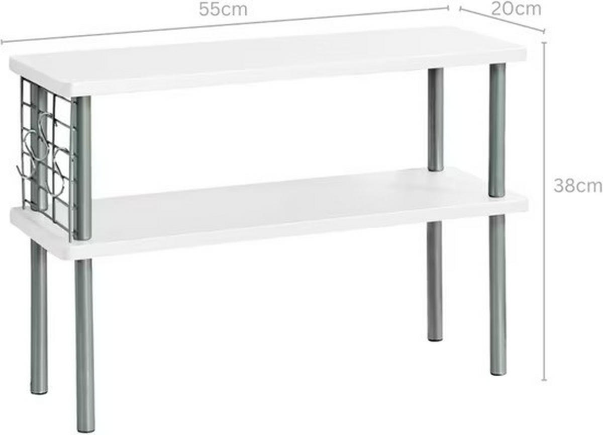 KÜCHENREGAL  - Weiß, Basics, Holzwerkstoff/Metall (55/38/20cm) - Kesper