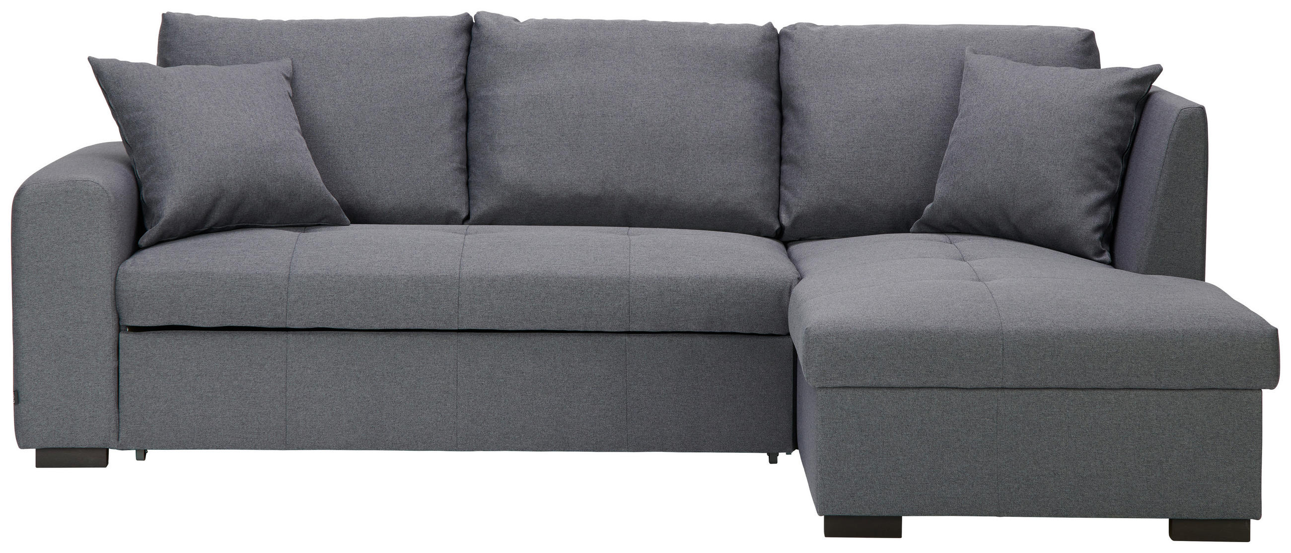 ECKSOFA inkl.Funktionen Grau Webstoff  - Schwarz/Grau, Design, Kunststoff/Textil (238/158cm) - Xora