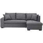 ECKSOFA  in Webstoff Grau  238/158 cm  - Schwarz/Grau, Design, Kunststoff/Textil (238/158cm) - Xora