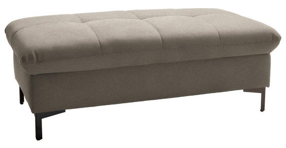 HOCKER in Textil Hellbraun - Hellbraun/Schwarz, Design, Textil (124/46/68cm) - Xora