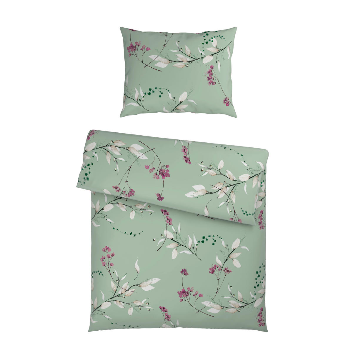 BETTWÄSCHE Satin 140/200 cm  - Grün, KONVENTIONELL, Textil (140/200cm) - Esposa