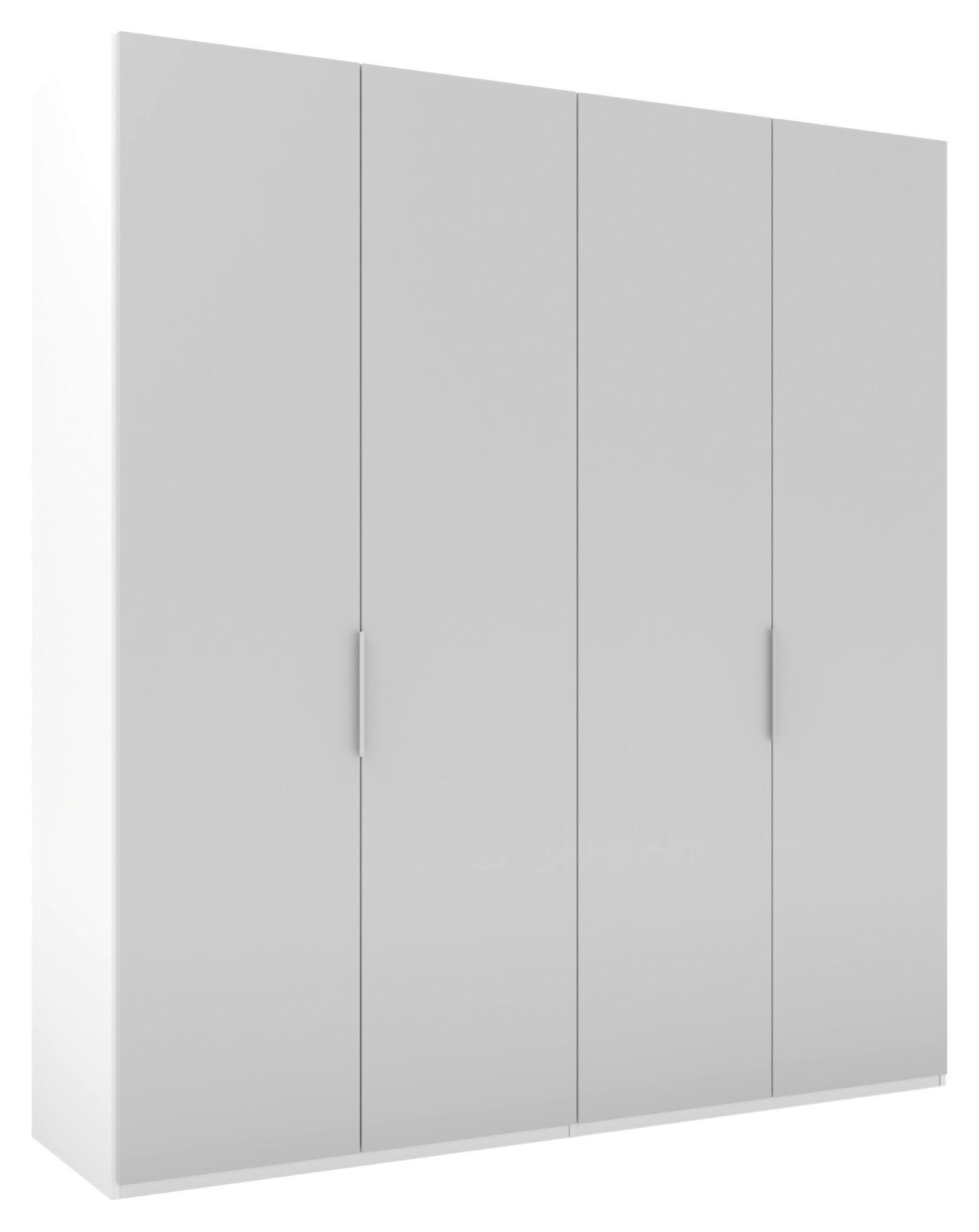DREHTÜRENSCHRANK  in Grau, Weiß  - Alufarben/Weiß, KONVENTIONELL, Holzwerkstoff/Metall (200/223/62cm) - Visionight