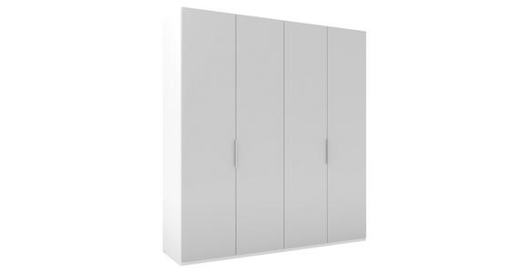 DREHTÜRENSCHRANK 200/223/62 cm 4-türig Grau, Weiß - Alufarben/Weiß, KONVENTIONELL, Holzwerkstoff/Metall (200/223/62cm) - Novel