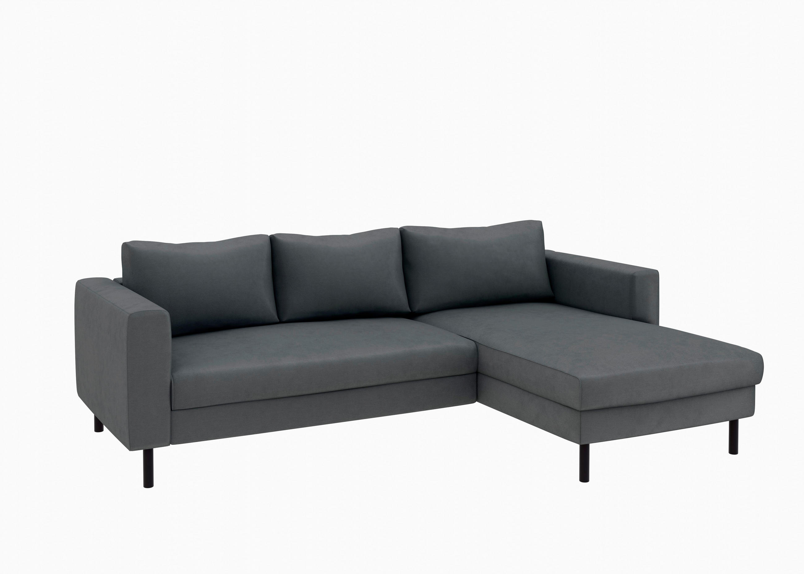 Thumbnail - Trendmanufaktur Ecksofa, Anthrazit, Textil, 4-Sitzer, seitenverkehrt montierbar, L-Form, 232x161 cm, Made in Europe, Sto...