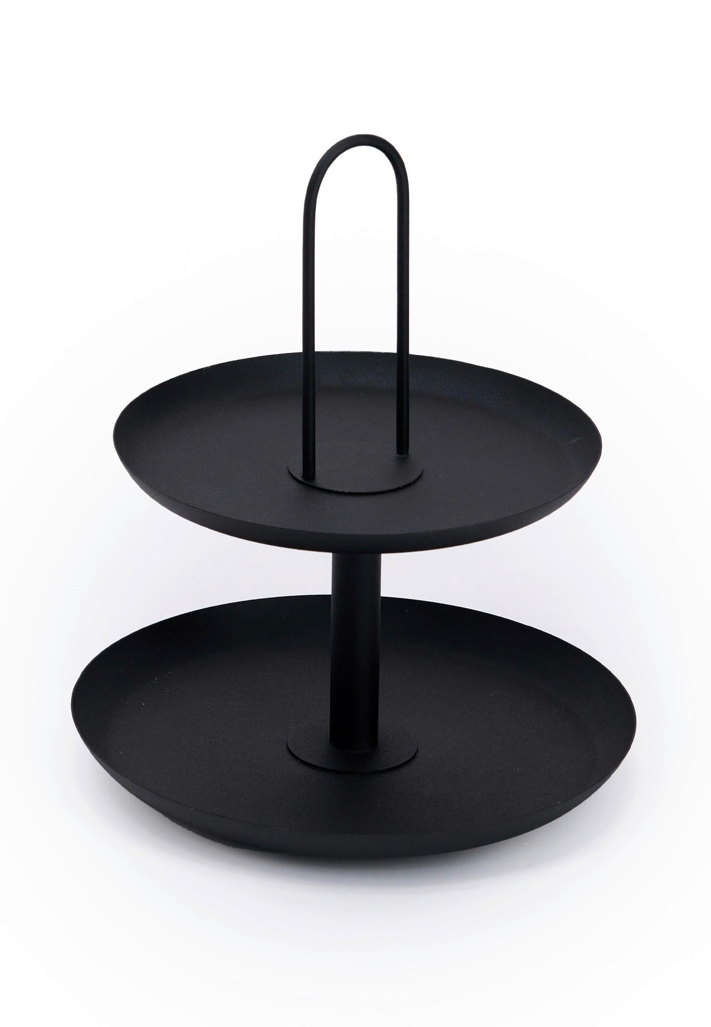 ETAGERE 2-stöckig - Schwarz, Basics, Metall (30/37cm)