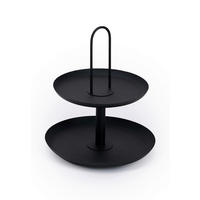 ETAGERE 2-stöckig - Schwarz, Basics, Metall (30/37cm)
