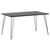 SCHREIBTISCH 140/80/74 cm  in Grau  - Schwarz/Grau, Design, Holzwerkstoff/Metall (140/80/74cm) - MID.YOU