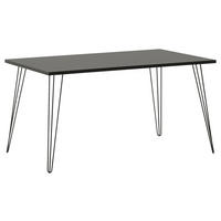 SCHREIBTISCH 140/80/74 cm  in Grau  - Schwarz/Grau, Design, Holzwerkstoff/Metall (140/80/74cm) - MID.YOU