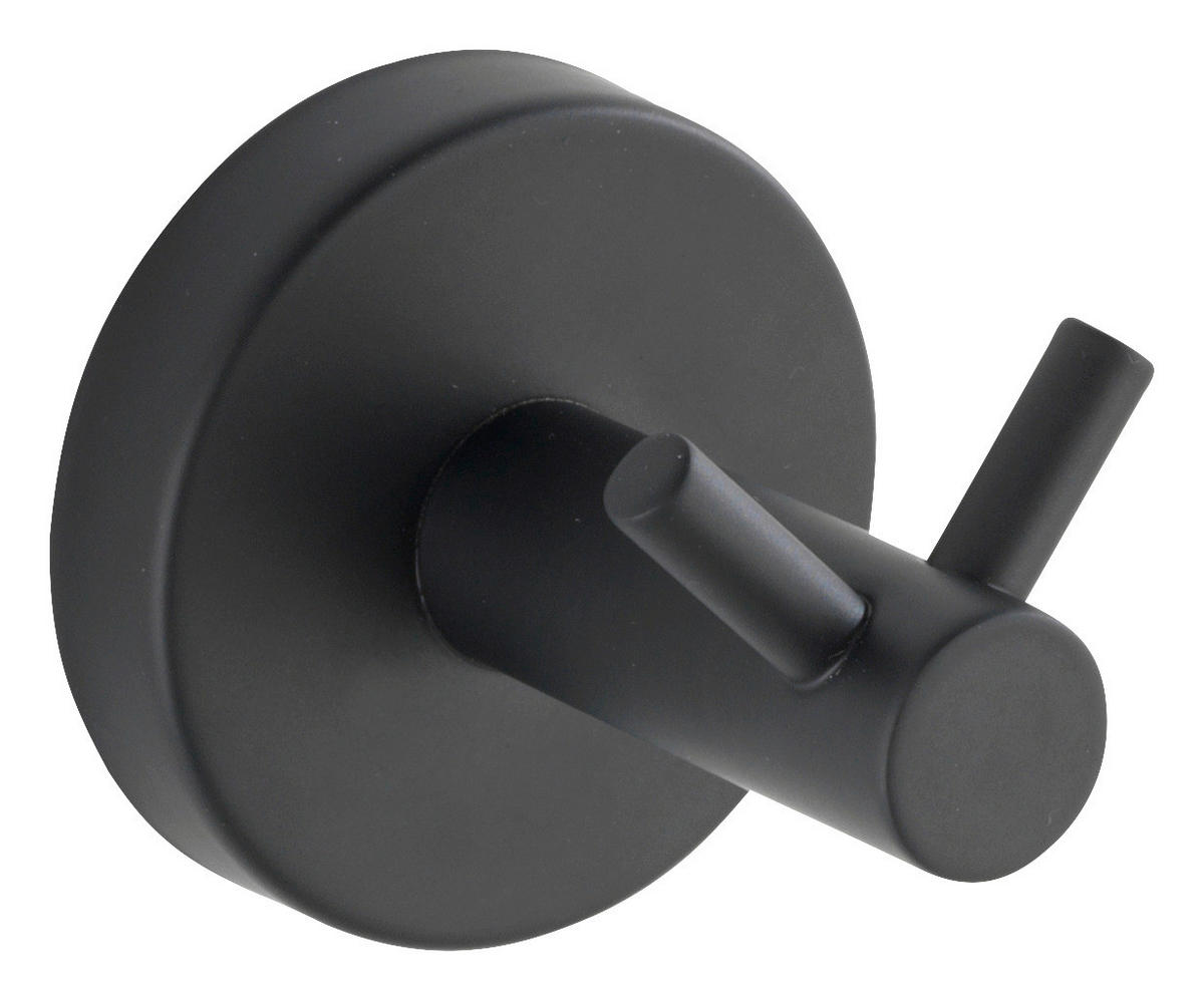 HANDTUCHHAKEN - Schwarz, Basics, Metall (5,5/5,5/5,5cm) - Wenko