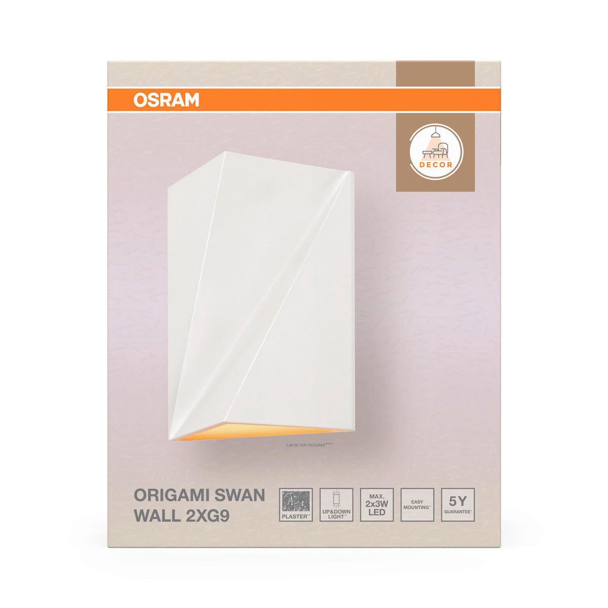 WANDLEUCHTE 15/11.5/20 cm   - Weiß, Basics, Stein (15/11.5/20cm) - Osram