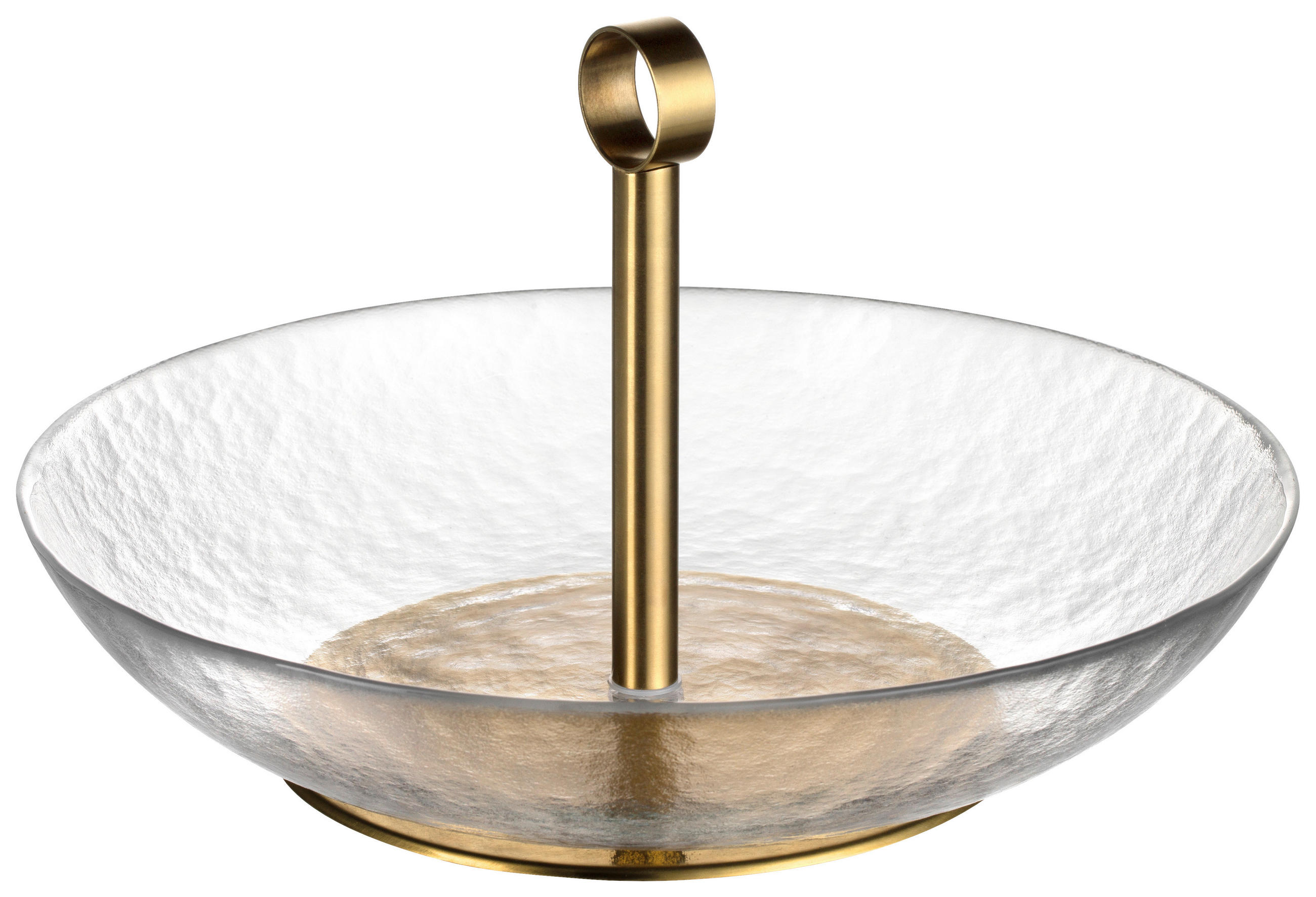 SCHALE CENA   - Transparent/Goldfarben, Basics, Glas/Metall (24,8/14/24,8cm) - Leonardo