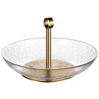 SCHALE CENA   - Transparent/Goldfarben, Basics, Glas/Metall (24,8/14/24,8cm) - Leonardo